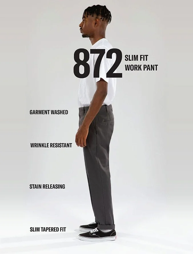 Брюки Dickies 872 Slim Fit Work Rec Pant Charcoal Grey