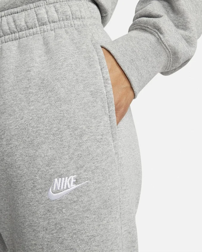 Брюки спортивные Nike Sportswear Club Fleece Dark Grey Heather/Matte Silver/White
