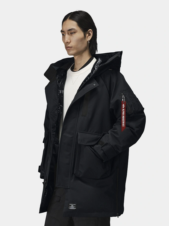 Мужской пуховик Alpha Industries Sergeant Puffer Parka Black